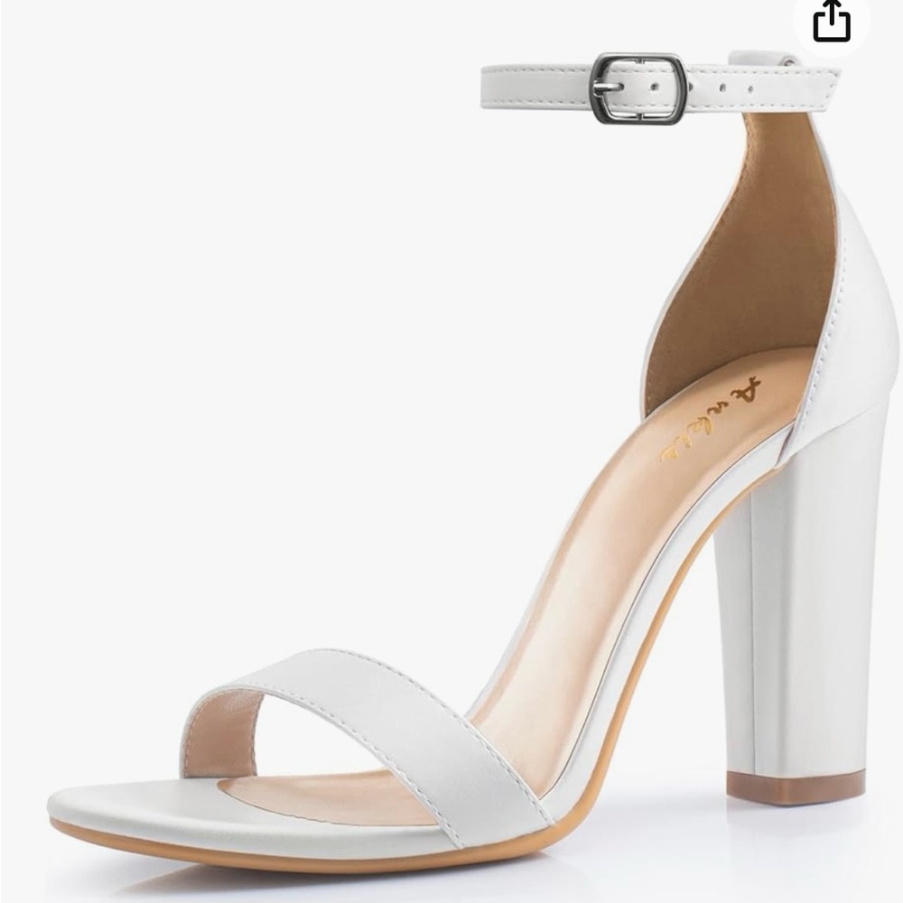 white 4” heels